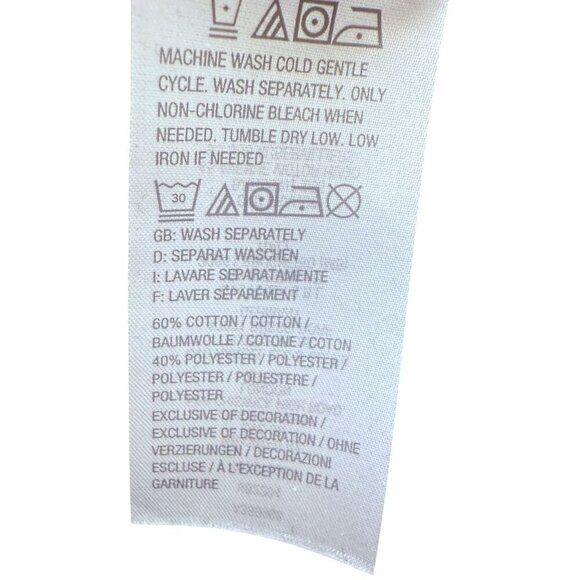 Denim & Co. Embroidered Waffle Knit Top Medium Black Long Sleeve Tee Womens Boho - Picture 9 of 9